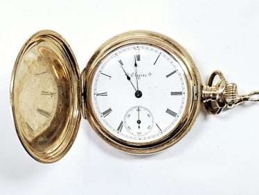 Antique Yellow Gold Filled Hunters Case Watch Gold Plated