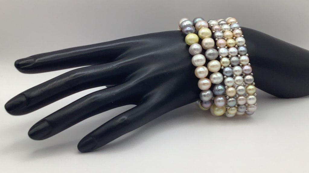 Lot of 3 Honora Multi-Colored Pearl Bracelets Bracelets are (1 of 5)