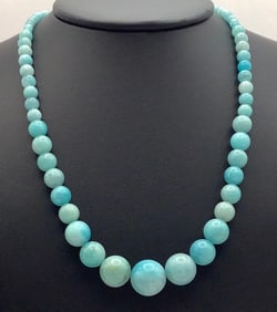 Jay King DTR Graduated Amazonite Bead Necklace Clasp is 925