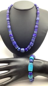 Jay King Sterling Lapis & Turquoise Set Bracelet Turquoise & Lapis