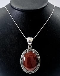 BA 925 Sterling Silver Carnelian Necklace Necklace is