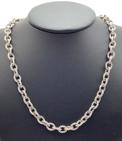 Carolyn Pollack Relios 925 Twist Cable Necklace Necklace weighs 48.5 TGW Measures 20".