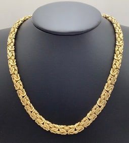 925 Vermeil Byzantine Necklace Necklace is 18" & weighs 35.5 TGW
