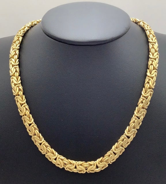 925 Vermeil Byzantine Necklace Necklace is 18" & weighs 35.5 TGW: Necklace is 18" & weighs 35.5 TGW