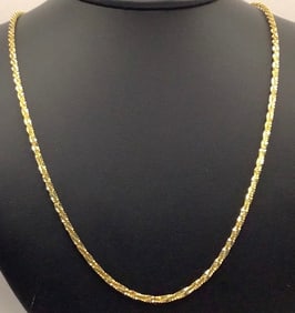 Milor 925 Vermeil Twisted Necklace Necklace is 24" & weighs 10.1 TGW