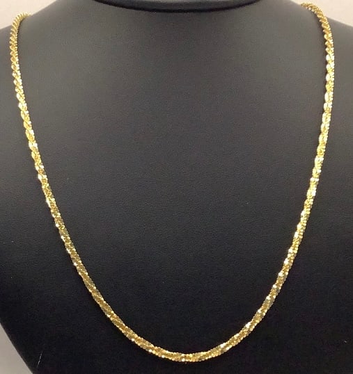 Milor 925 Vermeil Twisted Necklace Necklace is 24" & weighs 10.1 TGW: Necklace is 24" & weighs 10.1 TGW
