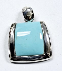 925 Sterling SX Turquoise Pendant Thailand Pendant weighs 11.1 TGW
