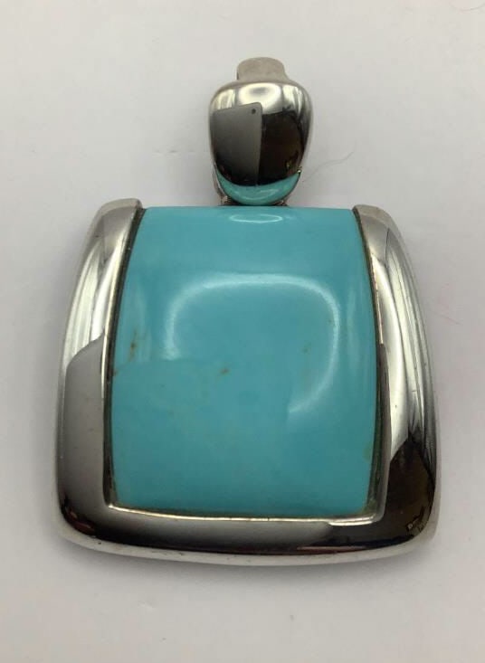 925 Sterling SX Turquoise Pendant Thailand Pendant weighs 11.1 TGW: Pendant weighs 11.1 TGW