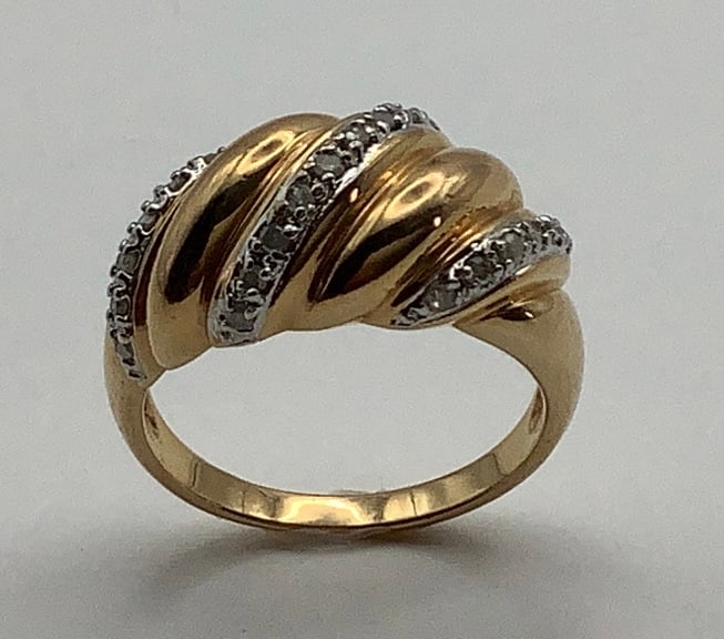 Ross Simons 925 Vermeil & Diamond Accents Rings Size 9 & weigh 5.2 TGW (1 of 6)