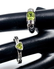 925 Sterling Peridot & Silpada Sterling Peridot Rings