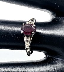 Signed Sterling Garnet Ring Tests