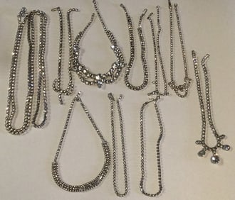 Assorted Rhinestone Necklaces Including Joseph Weisner