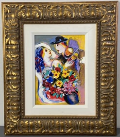 Embellished Serigraph Zamy Steynovitz Signed