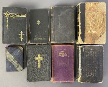 Miniature & Pocket Sized Books Set of Eight Eight vintage and antique small