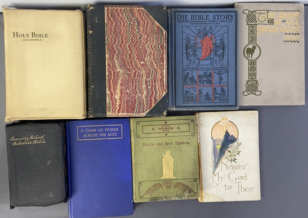Antique & Vintage Bibles & Religious Books Set of eight Christian (1 of 19)
