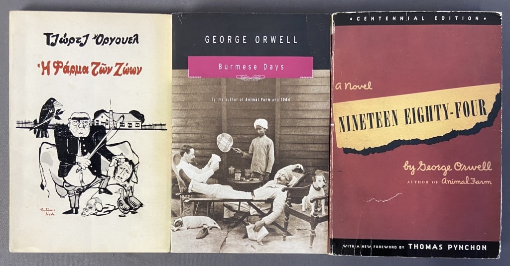 George Orwell Books 1984 Animal Farm Burmese Three books by George Orwell. (1 of 11)