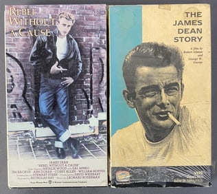 James Dean Movies on VHS Set of Two Rebel Without a Cause, Warner Brothers 1986 issue. 111 minutes