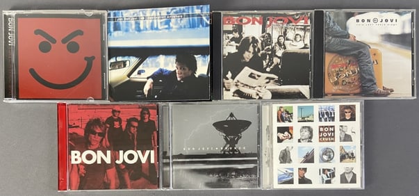 Bon Jovi Compact Discs Set of Seven This Left Feels Right, Bounce, Crush, Have a Nice Day,