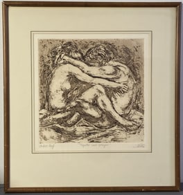Together We're Stronger Artist's Proof Signed Artist's proof of two nude figures embracing. Titled