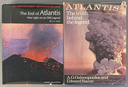 Atlantis Hardcover Books Set of Two Atlantis the Truth Behind the Legend by AG Galanopoulos and