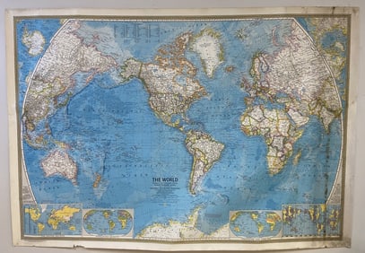 National Geographic World Map 1971 Map of the world by National Geographic, dated 1971. Some