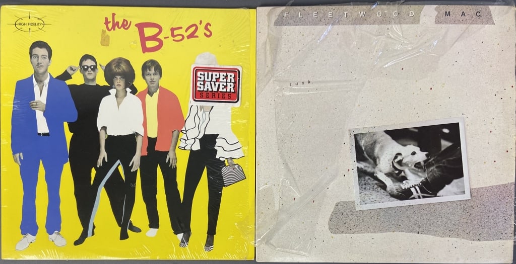 Vinyl Records B-52s and Fleetwood Mac The B-52s self titled album, Warner Brothers BSK 3355 1979.: The B-52s self titled album, Warner Brothers BSK 3355 1979. Includes paper sleeve. Tusk by Fleetwood Mac, Warner Brothers 2HS 3350, 1979. Double album with 4 paper sleeves. Vinyl sold untested.