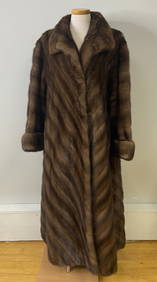 Rosenthal Full Length Fur Coat Full length brown mink fur coat. Label reads NH Rosenthal Furs One (1 of 7)