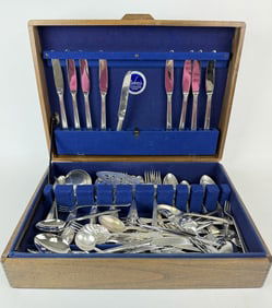 Mixed Mystery Lot Flatware Stainless & Plated Stainless steel pieces some International Silver and