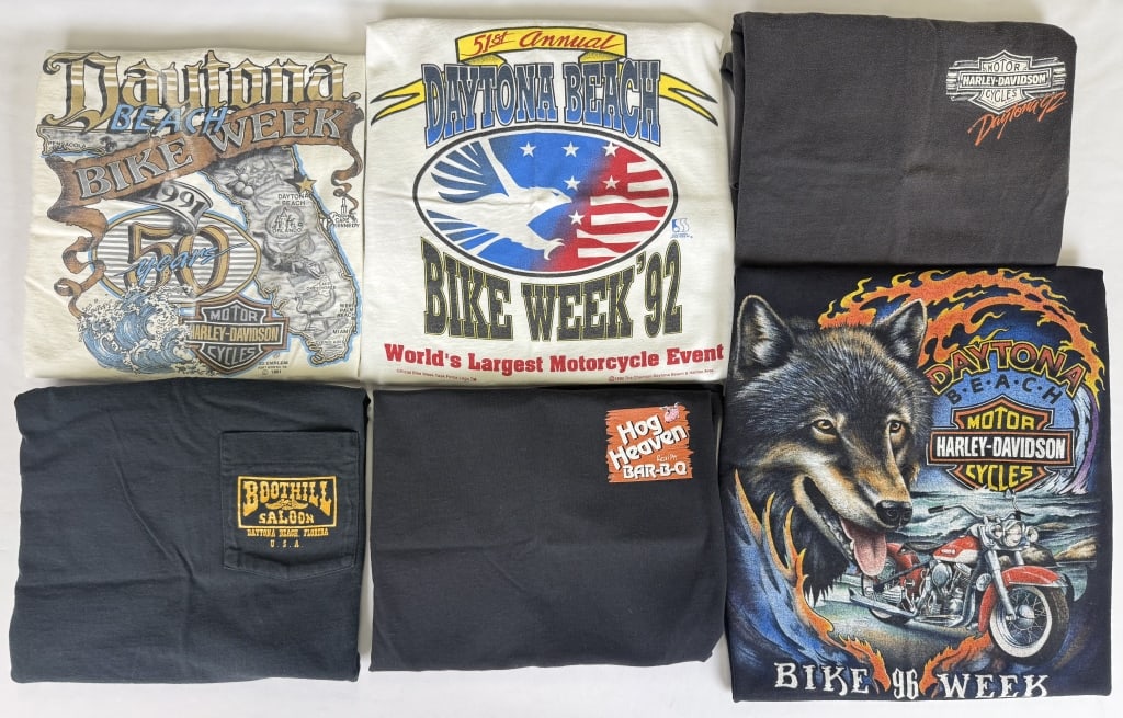 Daytona Bike Week Vintage T-Shirt Lot 91-96 1 from 1991 2 from ‘92 1 each 94-96. 5 size Large 1 (1 of 13)