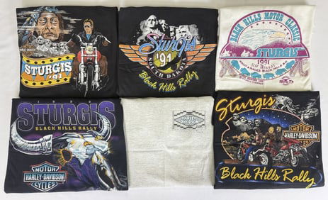 Sturgis Motorcycle Rally Vintage T-Shirt Lot Size Large. See photos for measurements and condition
