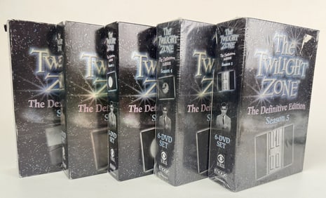 The Twilight Zone Definitive Collection DVD Set Seasons 1-5. 4 and 5 are sealed. Untested. 9 x 8 x 6