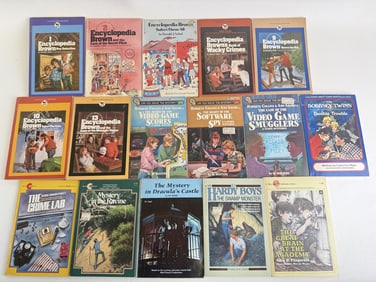 Vintage Children’s Mystery Paperback Books Lot Signs of age and wear overall 7.5 x 6 x 5 inches
