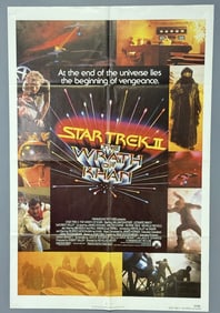Star Trek II One Sheet Movie Poster 27 x 41 inches single sided. From closed movie theater