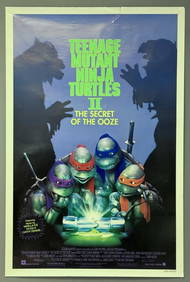 Teenage Mutant Ninja Turtles II Movie Poster 1991 One Sheet 27 x 41 inches. Double sided. From (1 of 10)