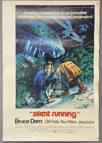 1972 Silent Running Original Movie Poster From closed movie theater collection. Right side has been