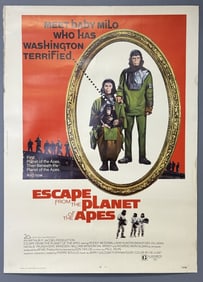 Escape From The Planet of The Apes Movie Poster 1971 original one sheet. From closed movie theater