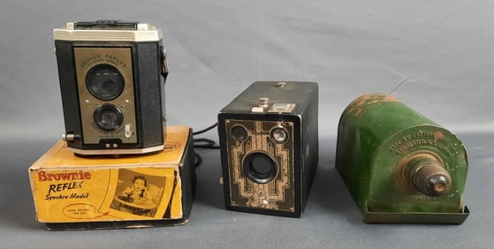 Kodak Brownie Collection Including Art Deco Box Camera Brownie Reflex & Dark Room