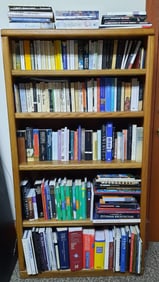 Large Mystery Book Lot #2 Shelf NOT included. Not inspected.
