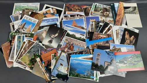 Large Mystery Lot of Vintage Postcards & More Not all inspected. Please see images for details