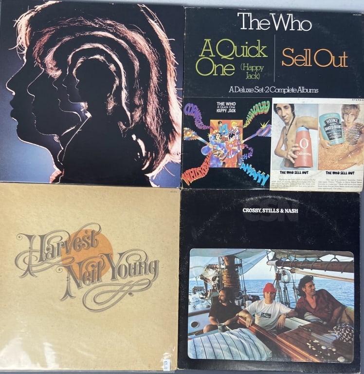 Vinyl Records Who, CSN, Rolling Stones, Neil Young Four vinyl albums. (1 of 20)