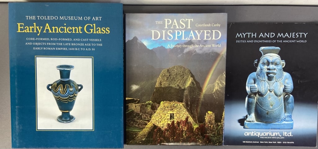Ancient History & Art Books Myth and Majesty Deities and Dignitaries of the Ancient World, published: Myth and Majesty Deities and Dignitaries of the Ancient World, published by Antiquarium Ltd, 1992. The Past Displayed by Courtlandt Canby. Published by Phaidon, 1980. Early Ancient Glass by David Fred