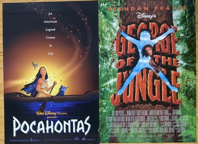 Disney Movie Posters Pocahontas & George OTJ One sheet double sided movie posters for Pocahontas and