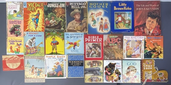 Vintage Children's Books Lot Lot of 24 vintage children's books including Golden books and comic