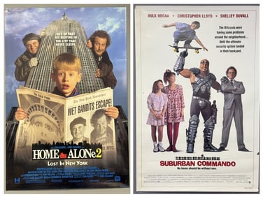 Family Comedy Movie Posters Home Alone Two one sheet movie posters, one single sided, one double