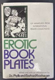 Vintage Book Erotic Bookplates 1970 Erotic Bookplates, edited by Drs. Phyllis and Eberhard