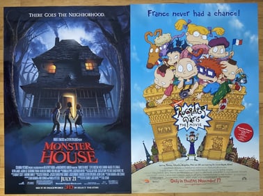 Animated Movie Posters Rugrats & Monster House Two one sheet double sided movie posters for animated