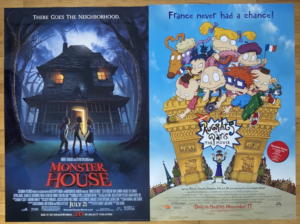 Animated Movie Posters Rugrats & Monster House Two one sheet double sided movie posters for animated (1 of 8)