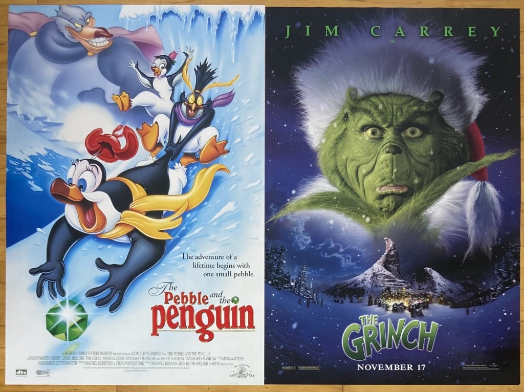 Family Movie Posters Grinch & Penguin & Pebble Two one sheet double sided move posters for The (1 of 7)