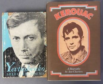 Poetry Book Kerouac & Yevtushenko Set of 2 Yevtushenko Selected Poems, published by EP Dutton, 1962,