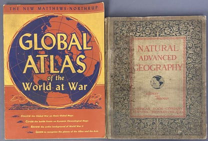 Vintage & Antique Atlas & Geography Books Global Atlas of the World at War published by The World